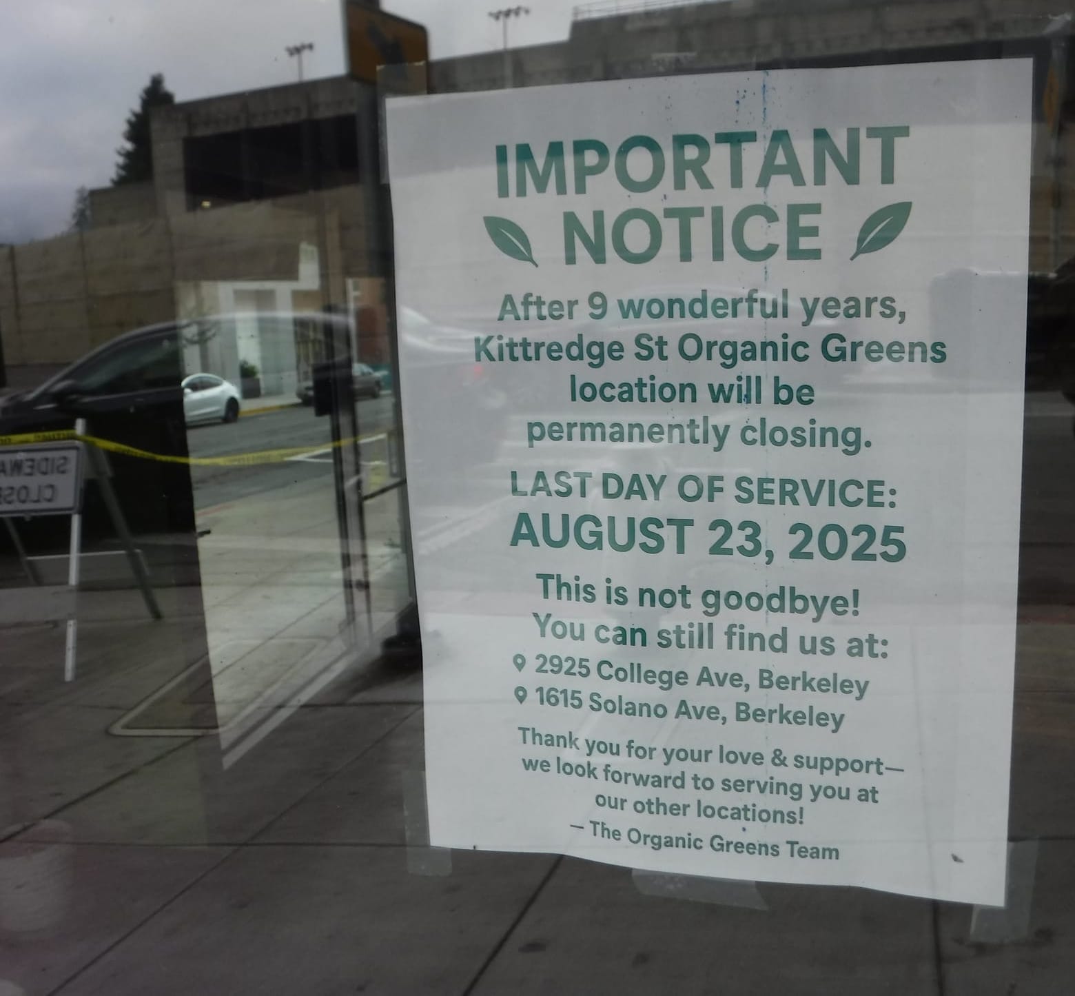 a closing and a 'coming soon' on oxford street