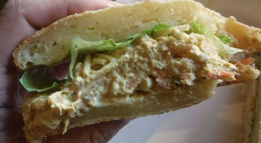 a good sandwich - brazilian chicken salad at casa do petisco