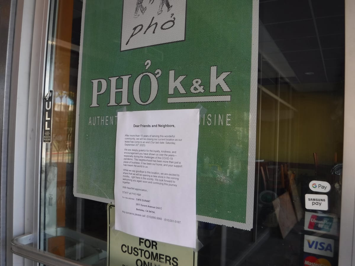 pho k&k closed, moving; my-o-my shawarma #2 now open