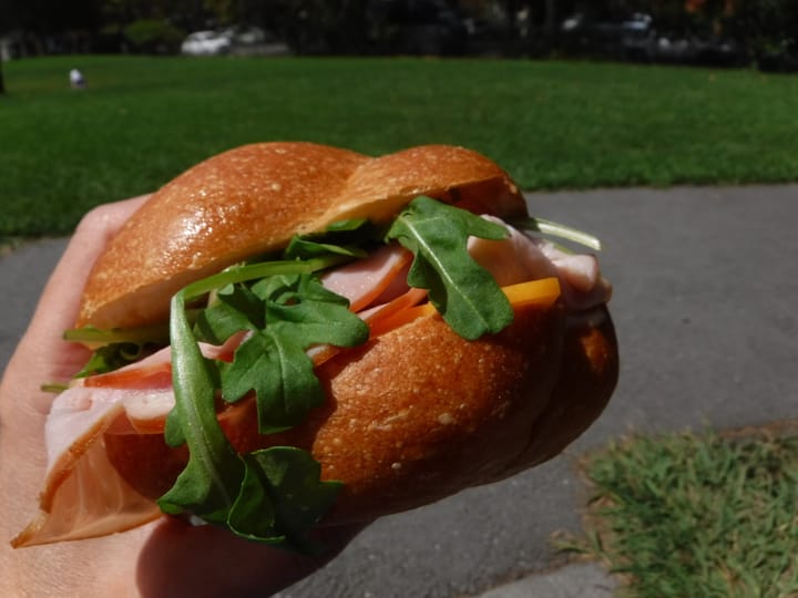 a good sandwich - ham and cheddar from of all places