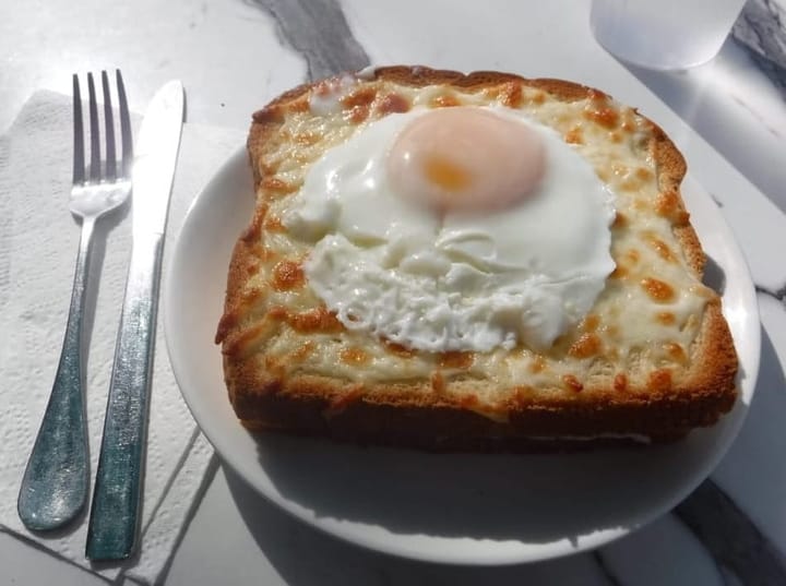 a good sandwich - the croque madame at cafe parisien